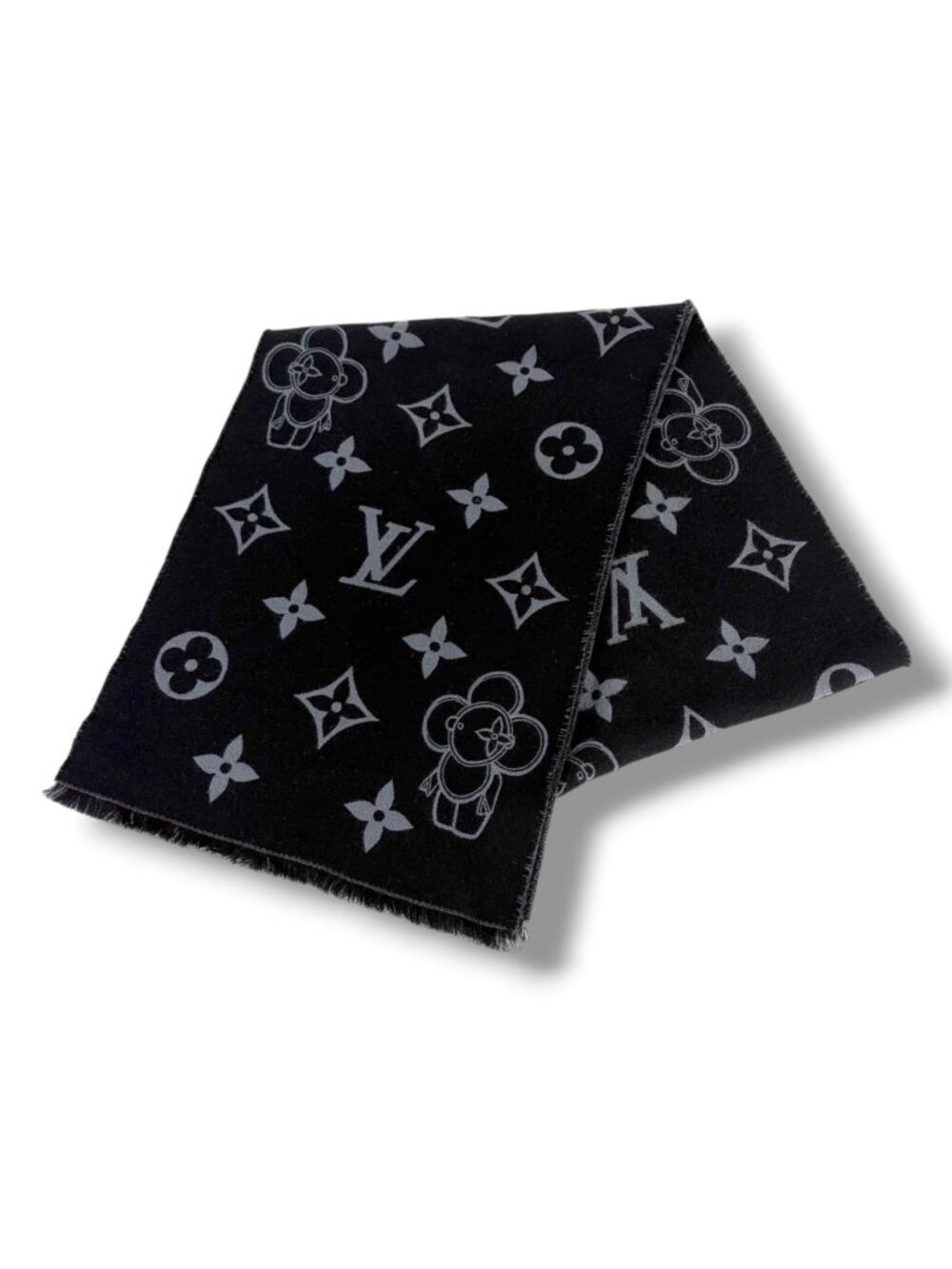 Louis Vuitton Scarf Monogram Vivienne Black